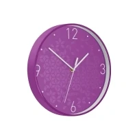 Abbildung von Leitz Wanduhr WOW, Lila, 32.5 x 31.1 cm