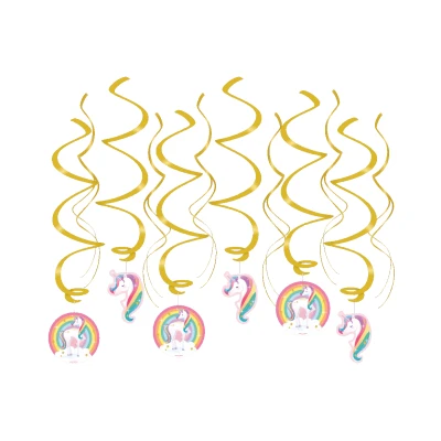 Abbildung von Unicorn Party Swirls 70cm 12 Stück
