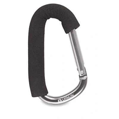 Abbildung von LittleLife Kinderwagen Karabiner zum Befestigen von Einkaufstaschen, Handtaschen oder Wickeltaschen am Buggy