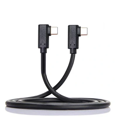 Abbildung von Kabelcc USB C Typ bis Kabel Gen2 10 Gbit/s 65 W Dual 90 Grad Links rechts abgewinkelt 1M