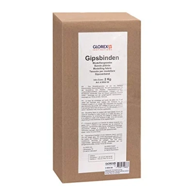 Abbildung von Glorex 6 9502 84 Gipsbinden Großpackung 2 kg, Modelliergewebe ideal für den Modellbau, Masken, Dekorationen und Abdruck vom Babybauch