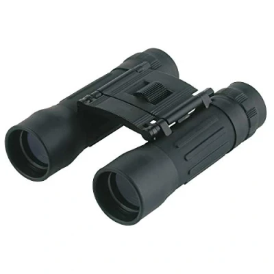 Abbildung von TFA Dostmann Pocket Fernglas VISUMATIC VOYAGER, 43.1008, zusammenklappbar, zur Vogelbeobachtung, Jagd, Wandern, Sightseeing, ideal für unterwegs, Brillenträger geeignet, schwarz
