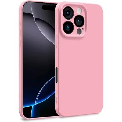 Abbildung von MyGadget Hülle für iPhone 16 Pro Zweilagige Handyhülle mit Kameraschutz Cover Innenfutter &amp; Silikon außen Baby Pink