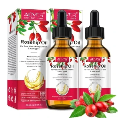 Abbildung von ALIVER Haaröl Hagebuttenöl Wildrosenöl Gesichtspflege Bio Vegan Aliver, 2 tlg.,