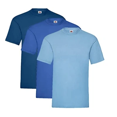 Abbildung von Fruit of the Loom Valueweight T Shirt Diverse Farbsets S M L XL XXL 3XL 4XL 5XL (M, 1x Navy + Pastellblau Royal 1HL Kauf Notizblock)