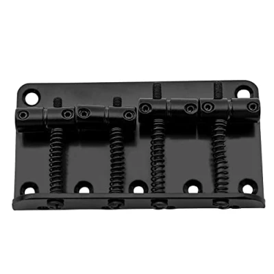Abbildung von Musiclily 57mm Bass Steg Bridge für 4 Saiter E Bass, Schwarz