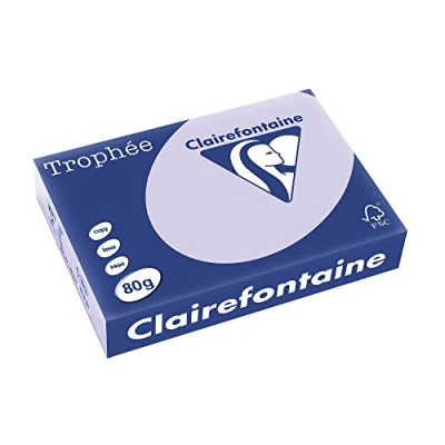 Abbildung von Clairefontaine 1872C Ries Druckerpapier / Kopierpapier Trophee, intensive Farben, DIN A4, 80g, 500 Blatt, Lila, 1