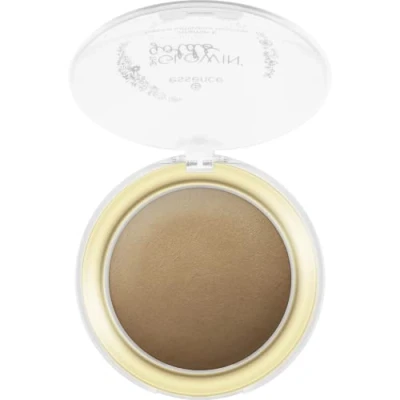 Abbildung von essence the glowin&#039; golds vitamin E baked luminous bronzer, Nr. 02 Good As Gold, braun, für trockene Haut, unreine sensible Mischhaut, mit Vitaminen, strahlend frisch (7g)