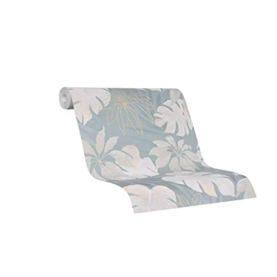 Abbildung von Marburg Vliestapete &quot;Grau, Beige&quot;, floral, restlos abziehbar