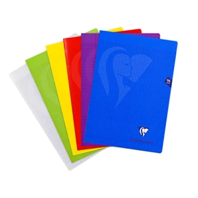 Abbildung von Clairefontaine 303161C Packung mit 10 Heften Mimesys DIN A4 21x29,7cm, 48 Blatt, PP Einband, farbig sortiert, 1 Pack