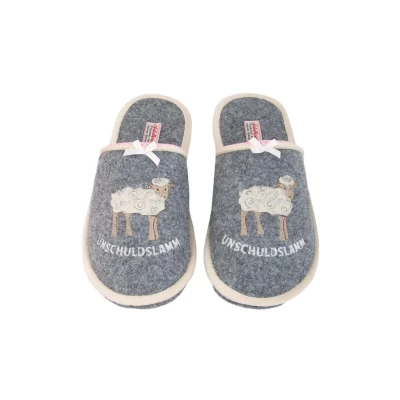 Abbildung von Adelheid Unschuldslamm Hausschuh, Damen, Größe: 35 36.5, Mausgrau Schuhe