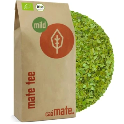 Abbildung von Bio Mate Tee mild 1 Kg pur, frisch &amp; grün luftgetrocknet organic Yerba kontrolliert, zertifiziert abgefüllt in Deutschland (1000g)