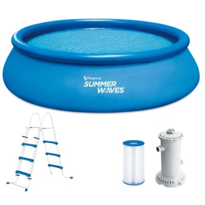 Abbildung von SummerWaves Quick Up Pool, (Set, 6 tlg.), ØxH: 457x107 cm