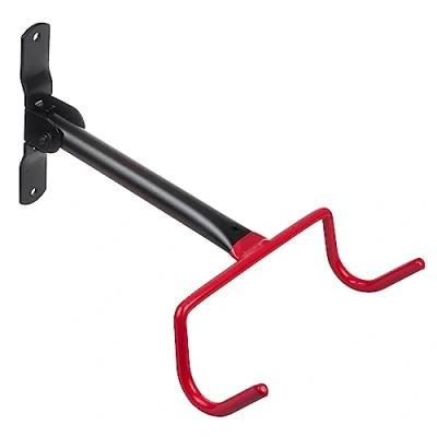 Abbildung von Maclean MC 430 Fahrrad Wandhalterung Wandfahrradträger mit 2 Haken Horizontal Fahrradwandhalterung Fahrradhalter max. Belastung 30kg