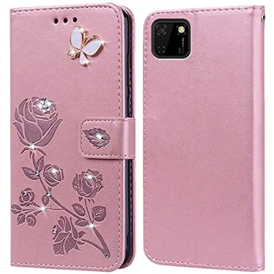 Abbildung von PKQTOP Hülle für Huawei Y5P/Honor 9S Handyhülle,Klappbar Tasche Case,Standfunktion,Kartenfach,Silikon Bumper,Stoßfeste Schutzhülle Cover