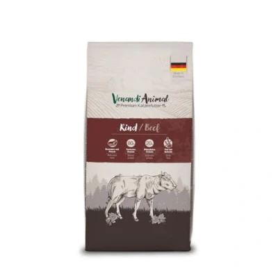 Abbildung von Venandi Animal Premium Katzenfutter Rind, mit viel frischem Fleisch, Trockenfutter, getreidefrei 1er Pack (1 x 1,5kg)