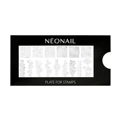 Abbildung von NEONAIL Stamping Plate 19 Platte Schablonen Nail Art Nageldesign Nagel Stempel Schablone French Nails Nagelkunst