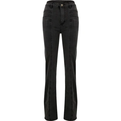 Abbildung von Urban Classics Jeans Straight Leg, Damen, Größe: 27x28, Blackwashed