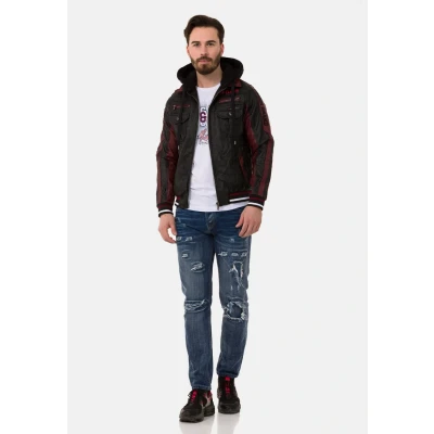 Abbildung von Cipo &amp; Baxx Übergangsjacke, Herren, Größe: Medium, Black