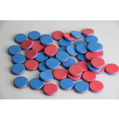 Abbildung von Wissner® aktiv lernen Lernspielzeug Wendeplättchen (Rot/Blau) (50 Stück), Zählchips Mathe St)