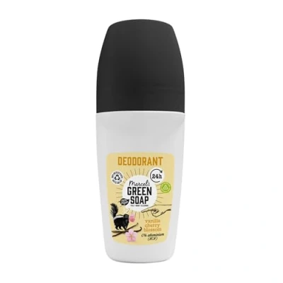Abbildung von Marcel&#039;s Green Soap Deo Roll on Vanille &amp; Kirschblüte Roller ohne Aluminium (ACH) 100% Recycelter Kunststoff 95% natürliche Inhaltsstoffe
