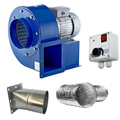 Abbildung von Uzman Radialventilator mit Drehzahlregler Flansch Flex Schlauch Ventilator