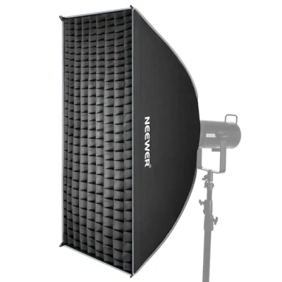 Abbildung von NEEWER 24&quot;x35&quot; Rechteckige Softbox, Quick Release Streifen Soft Box mit Bowens Mount, Diffusor Gitter Tasche, kompatibel Aputure 120d Godox SL60w Q4 AS600B CB300B Q300, NS93P