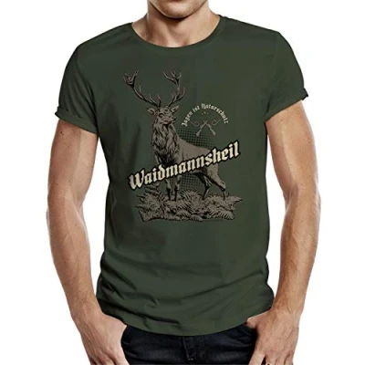 Abbildung von RAHMENLOS® T Shirt als Geschenk für Jäger Waidmannsheil