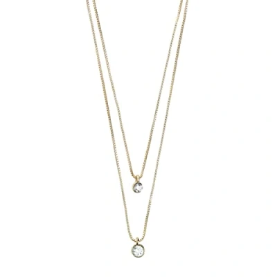 Abbildung von Pilgrim Lucia Recycled 2IN1 Necklace Halskette goldcoloured, Damen, Größe: One Size, Gold coloured