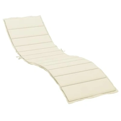 Abbildung von vidaXL Sonnenliege Auflage, Liegenauflage Outdoor, Polster Auflage für Gartenliege Liegestuhl, Polsterauflage, Creme 200x60x3cm Oxford Gewebe