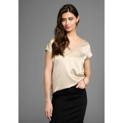 Abbildung von Laura Scott Shirtbluse mit Spitze und Materialmix NEUE KOLLEKTION