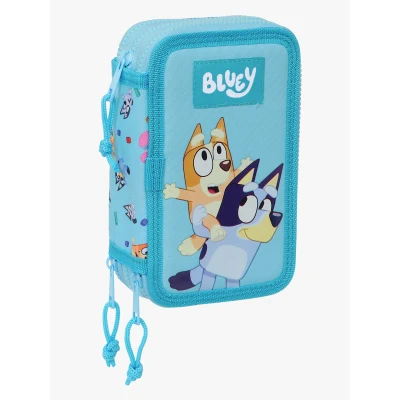 Abbildung von Safta Blue Schulmäppchen mit 36 Utensilien, Kindermäppchen, ideal für Kinder von 5 bis 14 Jahren, bequem und vielseitig, Qualität Widerstandsfähigkeit, 12,5 x 5,5 19,5 cm, Himmelblau,