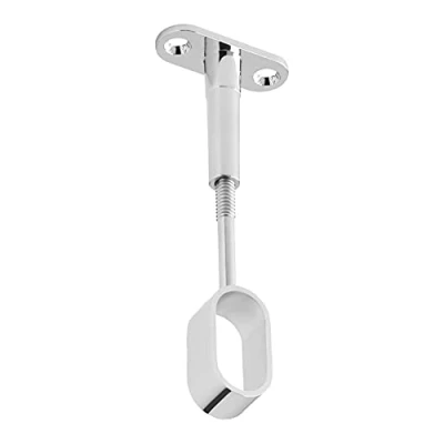 Abbildung von SOTECH 1 Stück Schrankstangenhalter für ovale Kleiderstangen (30 x 15 mm) Chrom poliert höhenverstellbarer Mittelträger 84 112 mm Kleiderstangenlager Mittelstangenträger