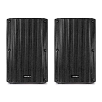 Abbildung von Vonyx VSA10P Passives Lautsprecher Set 1000W Pa Passiv, Zweiweg DJ Boxen mit Griffen Ideal für DJs und Musiker, Hervorragende Klangqualität, Stativkompatibel