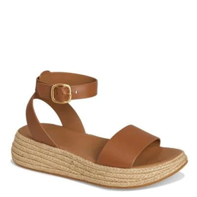 Abbildung von Fitflop Damen F Mode Espadrille Leather Flatform a/Strap Sandale, Deep Tan, 39 EU