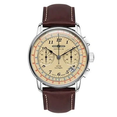Abbildung von Zeppelin Quarzuhr 7614 5 LZ 127 Chronograph Herrenuhr 43mm 5ATM