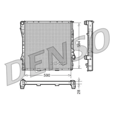 Abbildung von Kühler, Motorkühlung DENSO DRM05115