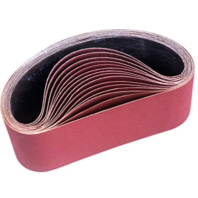 Abbildung von STEBRUAM Schleifbänder 100 x 610 mm,Schleifband Set je 3 Korn 80/120/150/240/400 für Bandschleifer Schleifmaschine, Zum Schleifen, Feilen, Schärfen und Entrosten (15 Stück)
