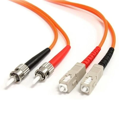 Abbildung von StarTech.com 3m Duplex Multimode 62,5/125 ST auf SC Glasfaserkabel / LWL Patchkabel Orange
