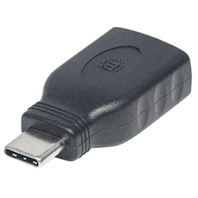 Abbildung von Manhattan 354646 USB 3.1 Typ A Buchse auf C Stecker Adapter (G1) schwarz