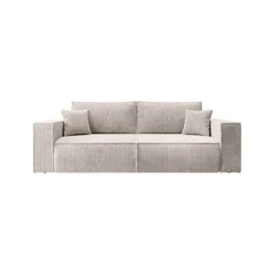 Abbildung von Selsey Sofa Schlafsofa Couch Mit Stauraum Schlaffunktion Pflegeleicht Polyurethanschaum Kordsamt Weich Creme Farese