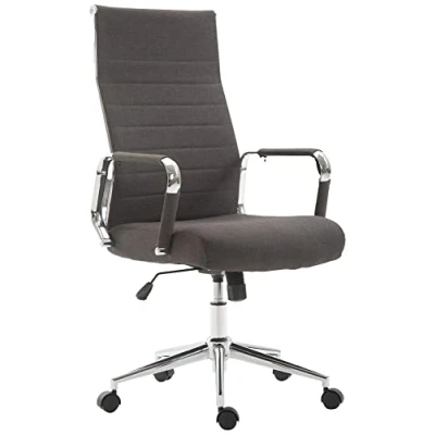 Abbildung von CLP Bürostuhl Kolumbus Stoff I Ergonomischer Chefsessel Komfort Für Lange Arbeitstage Robust Und Langlebig Gaming Home Office, Farbe:dunkelgrau