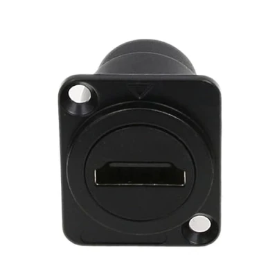 Abbildung von HangTon Wasserdichter HDMI 2.0 Koppler 4K Stecker, D Typ Inline Kabel, Chassis Panel Buchse auf Buchse, Verlängerung, IP65 Schottkopf Pass Through