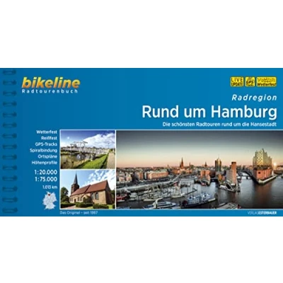 Abbildung von rund um Hamburg: die schönsten Radtouren Hansestadt. 1:20.000, 1:75.000, 1.013 km, wetterfest/reißfest, GPS Tracks Download, LiveUpdate (Bikeline Radtourenbücher)