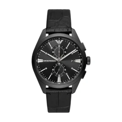 Abbildung von Emporio Armani Chronograph, Herren, Größe: One Size, Black