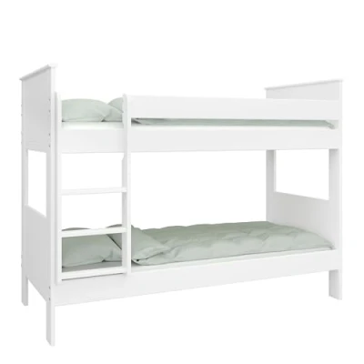 Abbildung von Hoppekids ALBA Kinderbett, Einzelbett mit Ausziehfunktion, Ausziehbett, MDF, 75 x 140/180/200 cm Liegefläche, inkl. Lattenrost, weiß