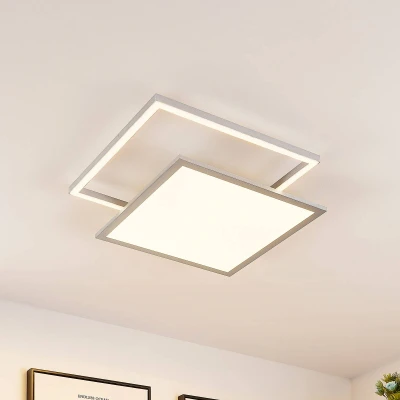 Abbildung von Lucande Senan LED Deckenlampe, Quadrate, CCT