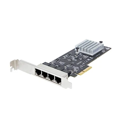Abbildung von StarTech.com 4 Port 2.5 Gbit PCIe Netzwerkkarte, Intel I225 V, Dual Computer LAN Karte, Multi Gigabit NIC, PCI Express Server 2.5G Ethernet Adapter (PR42GI NETWORK CARD)