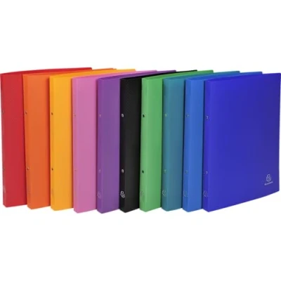Abbildung von Exacompta 541999E Ringbuch (PP, DIN A4, blickdicht, Rücken 20mm) (Ringbuch 2 Ringe, sortiert, 20er Pack)