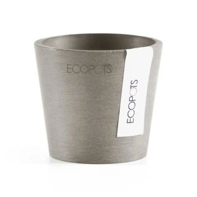 Abbildung von Ecopots Amsterdam mini rund 8 cm taupe Pflanzgefäß/Blumentopf
